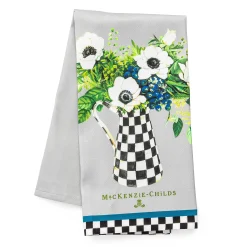 MacKenzie-Childs Anemone Pitcher Dish Towel| Spring|Kitchen & Table Linens