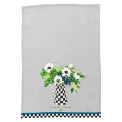 MacKenzie-Childs Anemone Pitcher Dish Towel| Spring|Kitchen & Table Linens