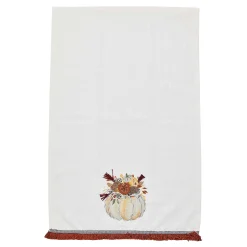 MacKenzie-Childs Autumn Frost Pumpkin Applique Dish Towel| Pumpkins|Fall Entertaining