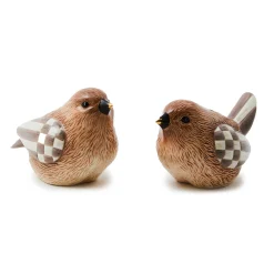 MacKenzie-Childs Autumnology Ceramic Bird Salt  Pepper Set| Fall Entertaining|Table Accessories