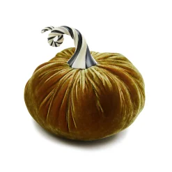 MacKenzie-Childs Autumnology Coffee Twisted Stem Velvet Pumpkin| Pumpkins|The Halloween Shop