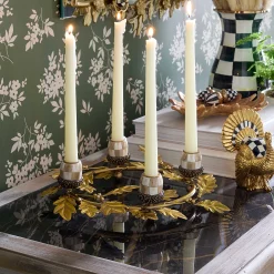 MacKenzie-Childs Autumnology Gold Leaf Ring Candle Holder| The Fall Shop|Candles & Fragrances