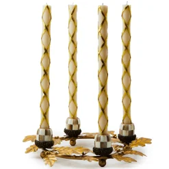 MacKenzie-Childs Autumnology Gold Leaf Ring Candle Holder| The Fall Shop|Candles & Fragrances