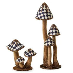 MacKenzie-Childs Autumnology Large Velvet Mushroom Trio| The Fall Shop|Room Accents