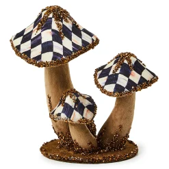 MacKenzie-Childs Autumnology Small Velvet Mushroom Trio| The Fall Shop|Room Accents