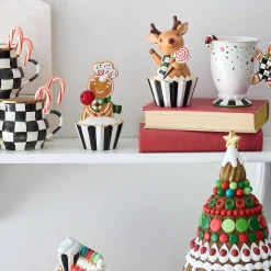 MacKenzie-Childs Bake Shop Gingerbread  Deer Cupcake Boxes, Set of 2| Kitchen & Dining Sets|Kitchen Storage & Organization