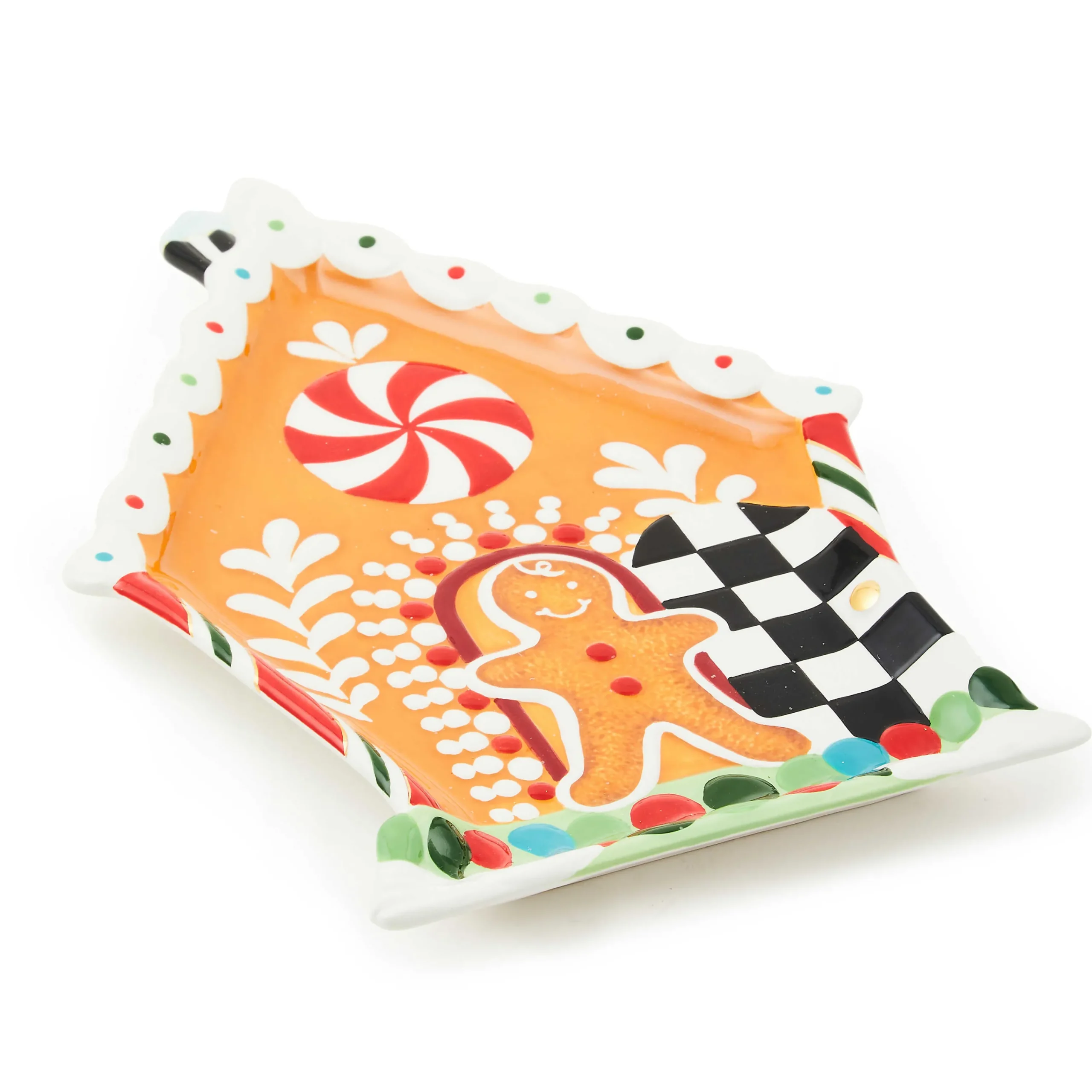MacKenzie-Childs Bake Shop Gingerbread House Cookie Plate| Serveware