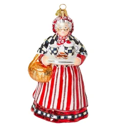 MacKenzie-Childs Bake Shop Mrs. Claus Glass Ornament| Holiday