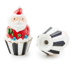MacKenzie-Childs Bake Shop Santa  Snowman Salt  Pepper Set| Serveware