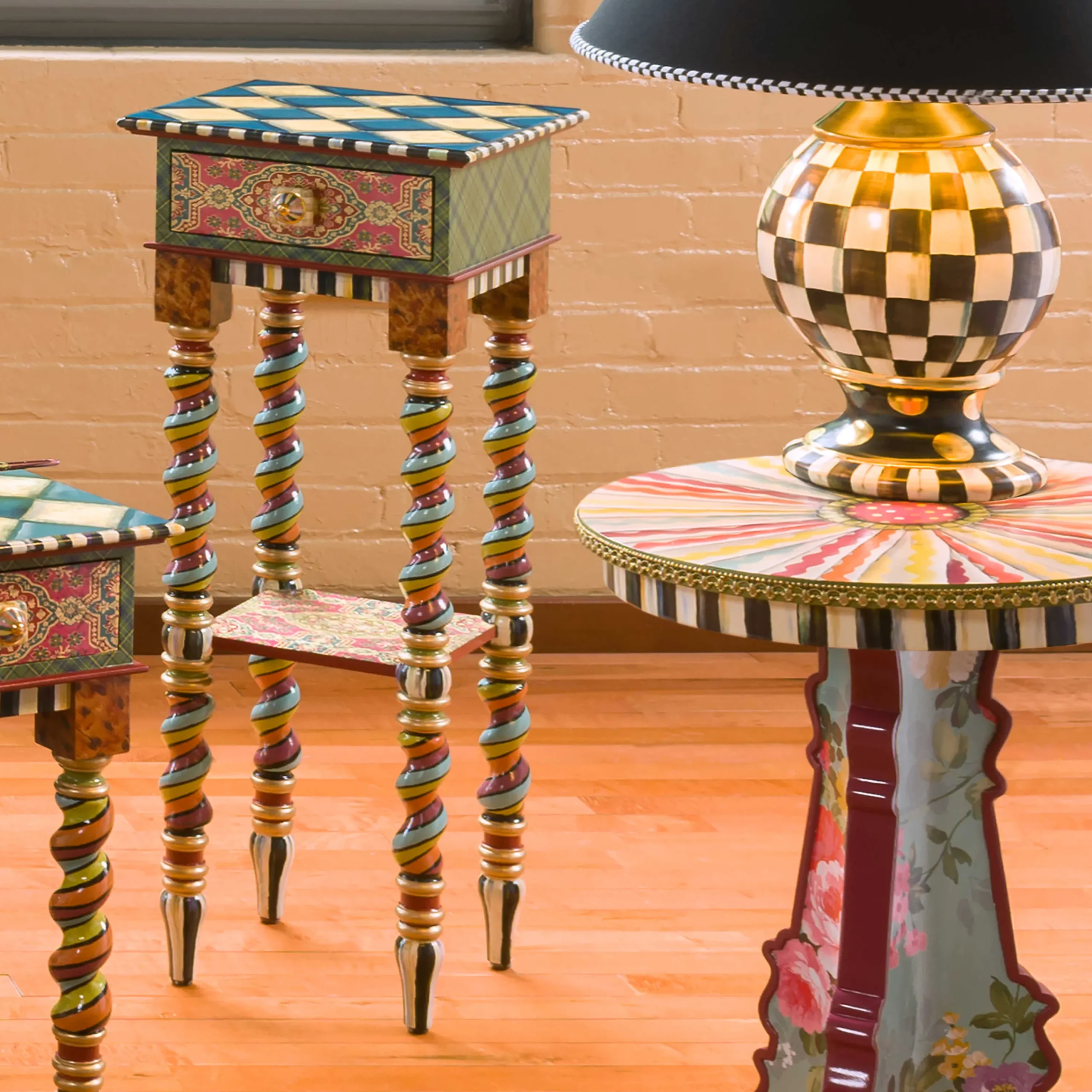 MacKenzie-Childs Barley Twist Table - Tall| Living Room