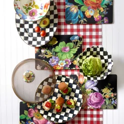 MacKenzie-Childs Black Flower Market Placemats, Set of 4| Table Accessories|Kitchen & Table Linens