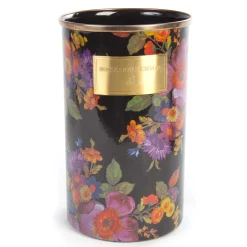 MacKenzie-Childs Black Flower Market Utensil Holder| Kitchen Storage & Organization