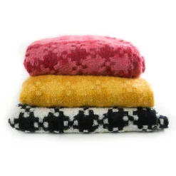 MacKenzie-Childs Black  Ivory Houndstooth Throw| Pillows, Throws, & Cushions