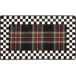 MacKenzie-Childs Black Stewart Tartan Rug - 2'3 x 3'9| Holiday|Rugs