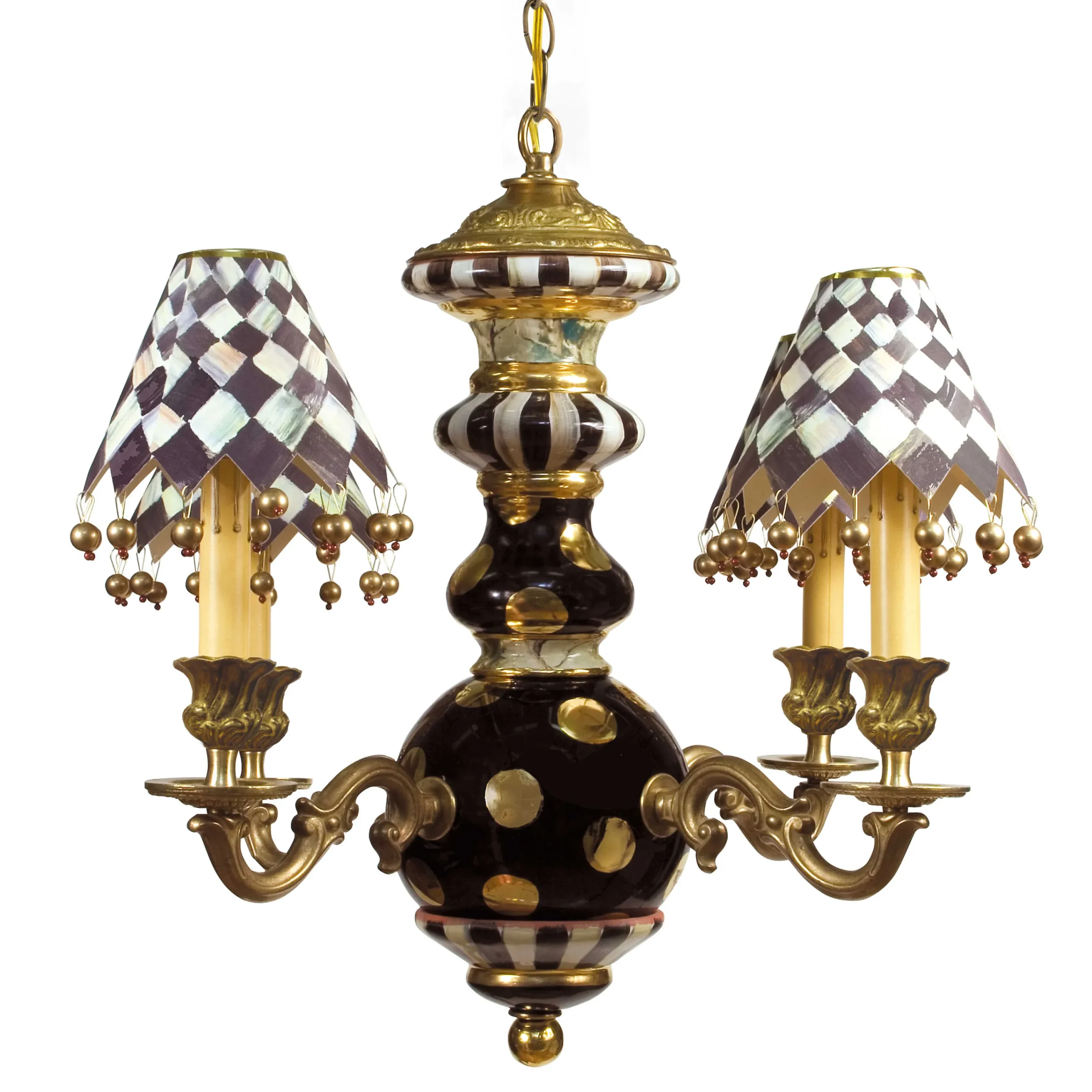 MacKenzie-Childs Black Tie Chandelier| Lighting
