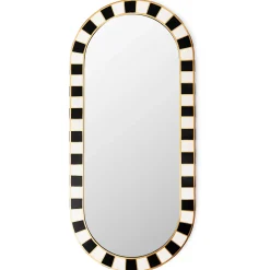 MacKenzie-Childs Black Tie Oval Wall Mirror| Room Accents