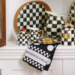 MacKenzie-Childs Black  White Dot Dish Towels, Set of 3| Kitchen & Table Linens