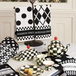 MacKenzie-Childs Black  White Dot Dish Towels, Set of 3| Kitchen & Table Linens