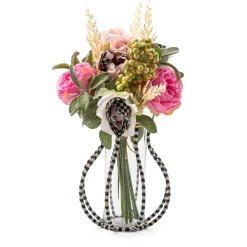 MacKenzie-Childs Black  White Greek Small Vase| Room Accents