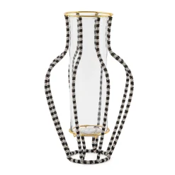 MacKenzie-Childs Black  White Mei Ping Large Vase| Room Accents