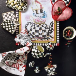 MacKenzie-Childs Black  White Zig Zag Dish Towels, Set of 3| Kitchen & Table Linens