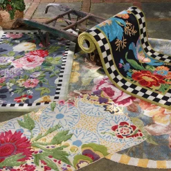 MacKenzie-Childs Bloomsbury Garden 6' Round Rug| Rugs