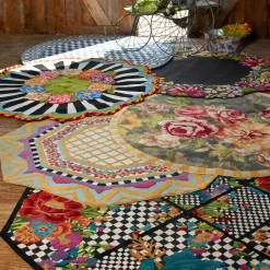 MacKenzie-Childs Bloomsbury Garden 6' Round Rug| Rugs