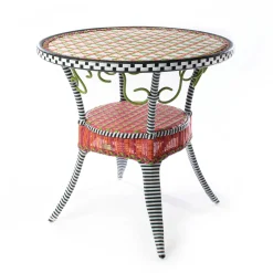 MacKenzie-Childs Breezy Poppy Outdoor Cafe Table| Spring|Living Room