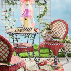 MacKenzie-Childs Breezy Poppy Outdoor Cafe Table| Spring|Living Room