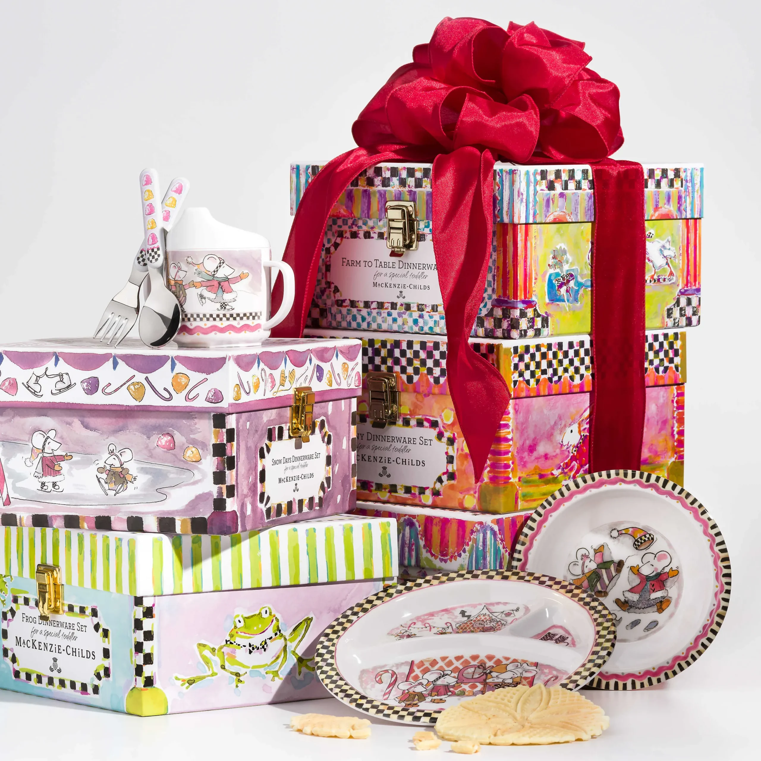 MacKenzie-Childs Bunny Toddler's Dinnerware Set| Easter|Spring