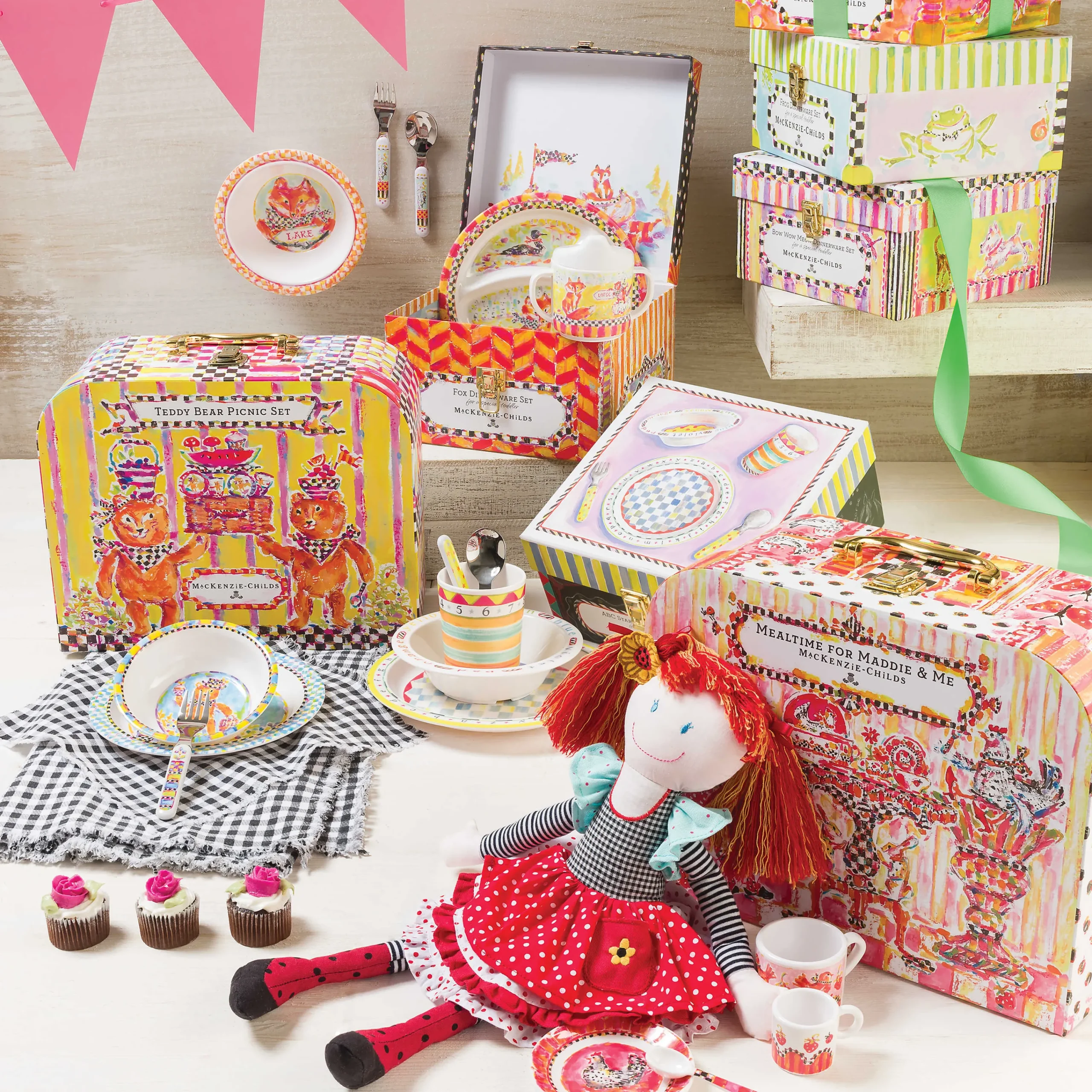 MacKenzie-Childs Bunny Toddler's Dinnerware Set| Easter|Spring