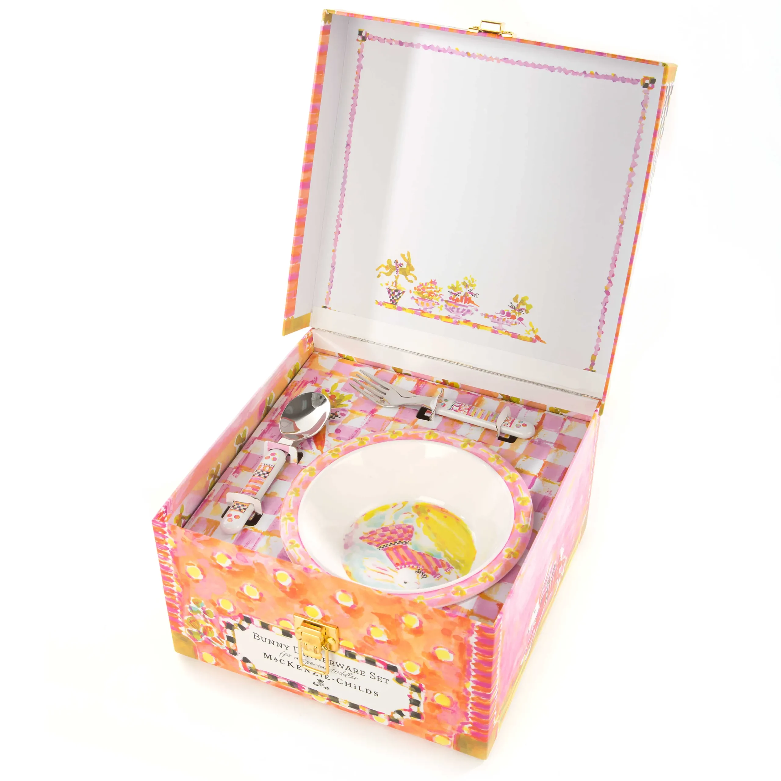 MacKenzie-Childs Bunny Toddler's Dinnerware Set| Easter|Spring