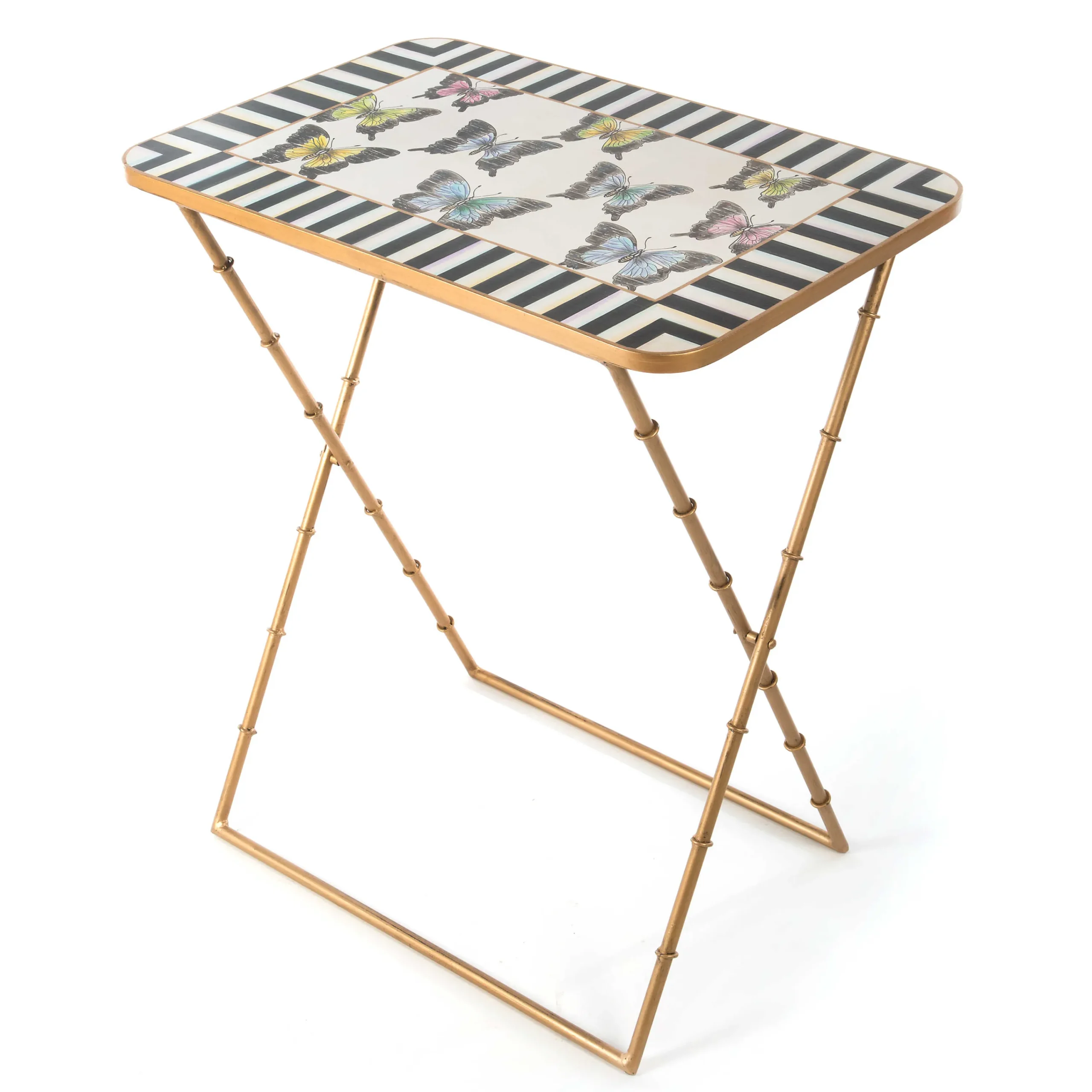 MacKenzie-Childs Butterfly Collection Cocktail Trays, Set of 4| Living Room|Bar Entertaining