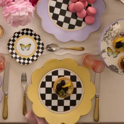 MacKenzie-Childs Butterfly Toile Buttercream Dinner Plate| Spring|Dinnerware & Flatware