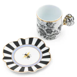 MacKenzie-Childs Butterfly Toile Mug  Saucer Set| Spring|The Coffee Shop