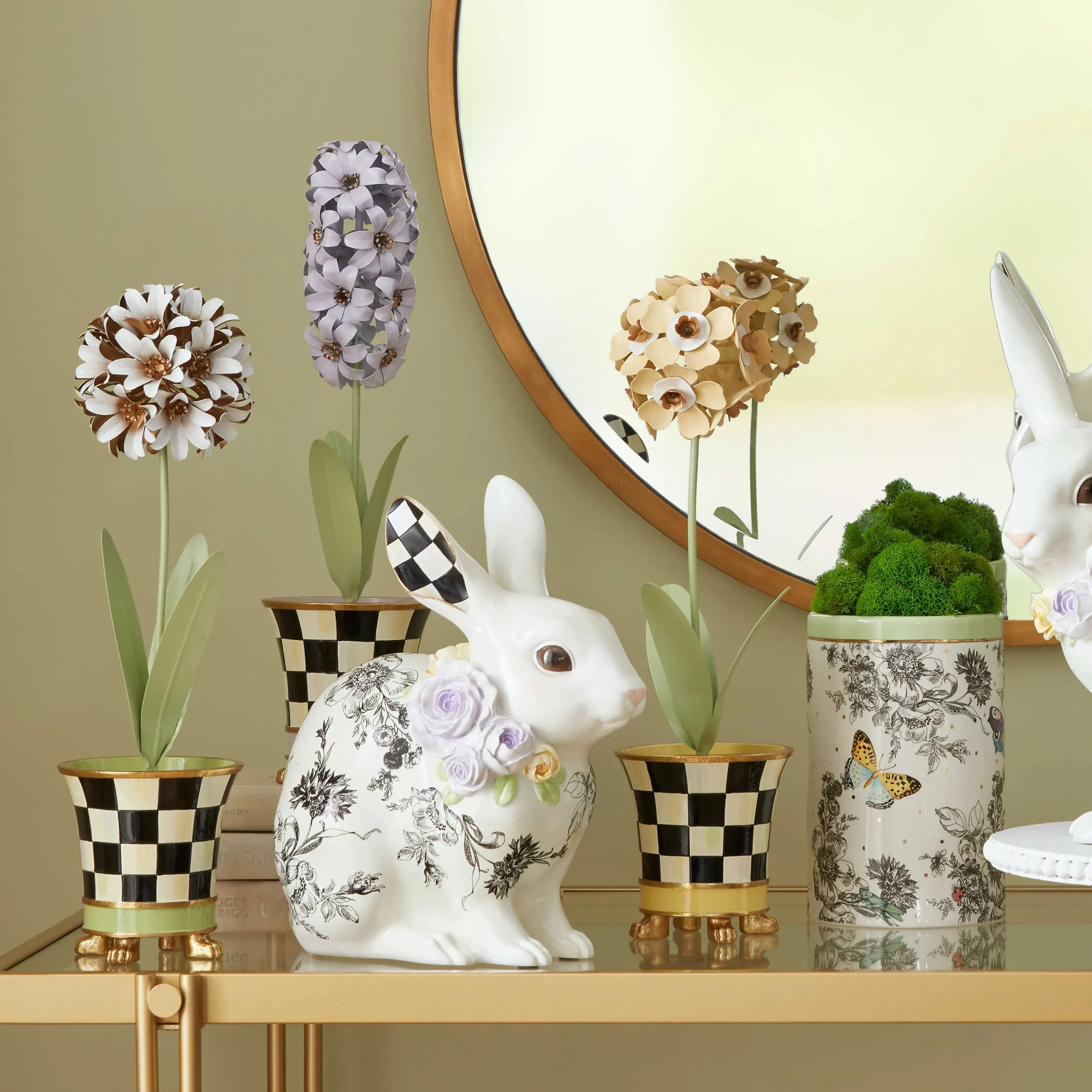 MacKenzie-Childs Butterfly Toile Short Rabbit| Easter|Spring