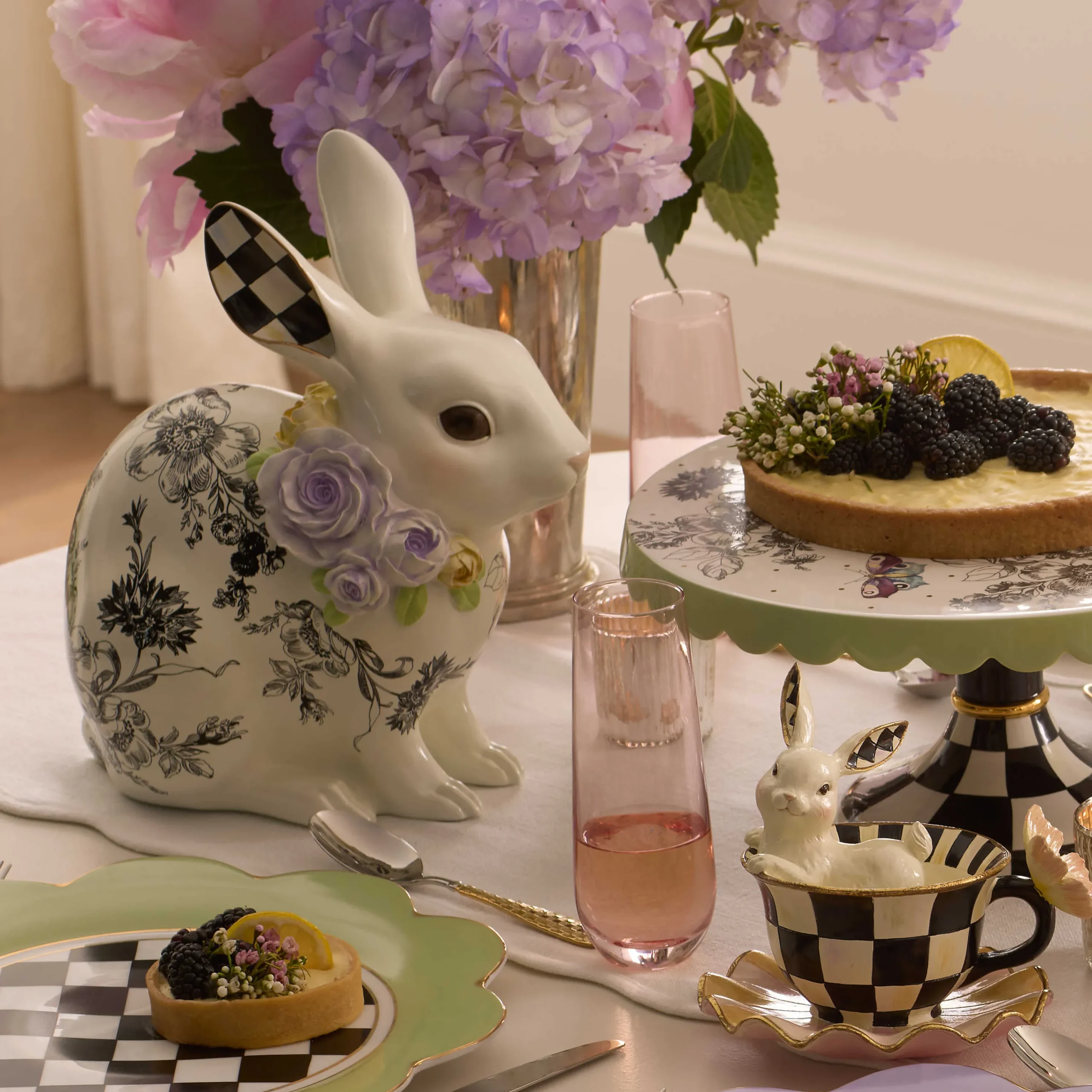 MacKenzie-Childs Butterfly Toile Short Rabbit| Easter|Spring