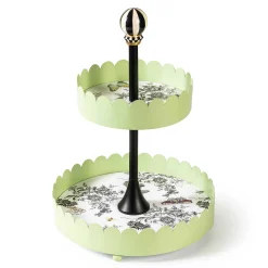 MacKenzie-Childs Butterfly Toile Two Tiered Stand| Spring|Bar Entertaining