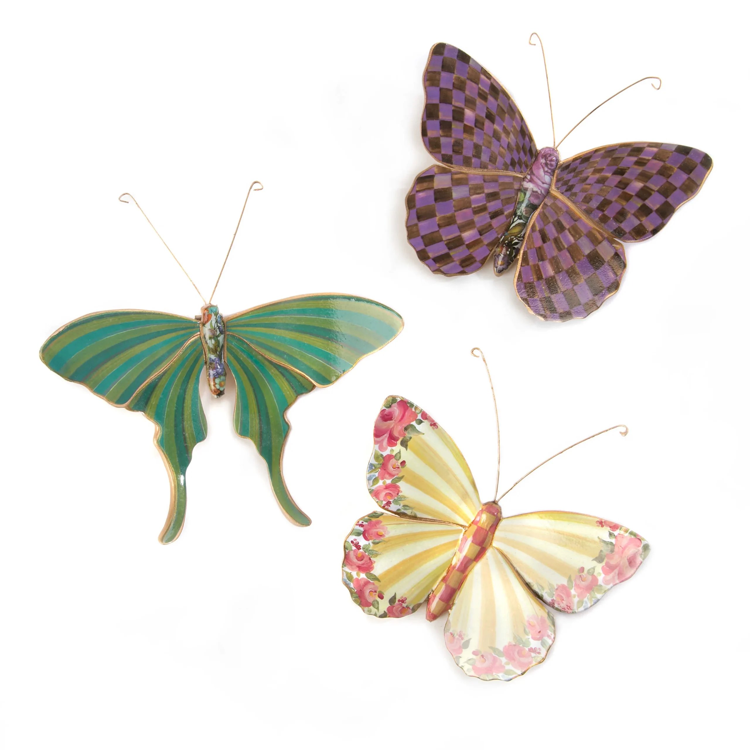 MacKenzie-Childs Butterfly Trio Wall Decor - Field| Room Accents