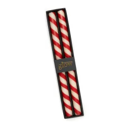 MacKenzie-Childs Candy Cane Dinner Candles, Set of 2| Holiday|Candles & Fragrances