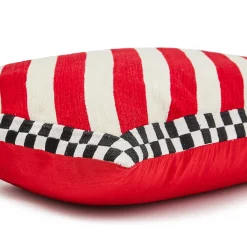 MacKenzie-Childs Candy Stripe Checks Lumbar Pillow| Pillows, Throws, & Cushions