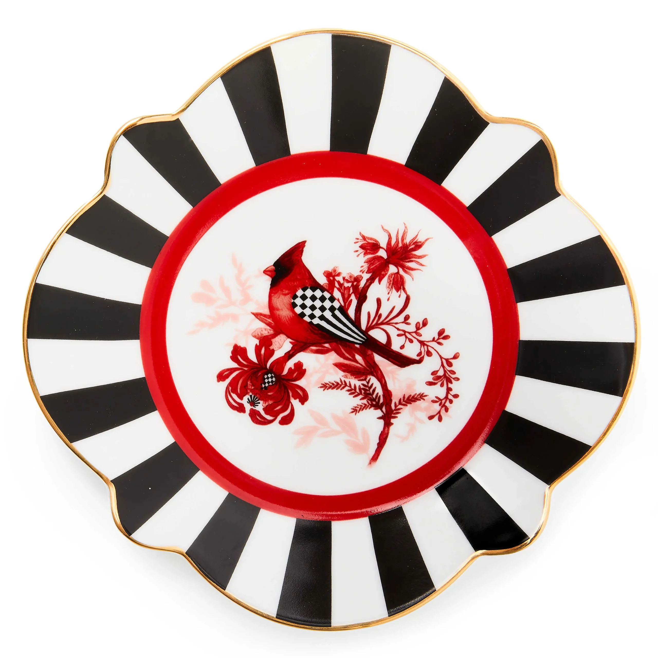 MacKenzie-Childs Cardinal Toile Bread Butter Plate| Holiday|Dinnerware & Flatware