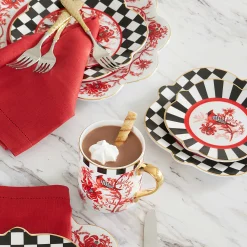 MacKenzie-Childs Cardinal Toile Bread  Butter Plate| Holiday|Dinnerware & Flatware