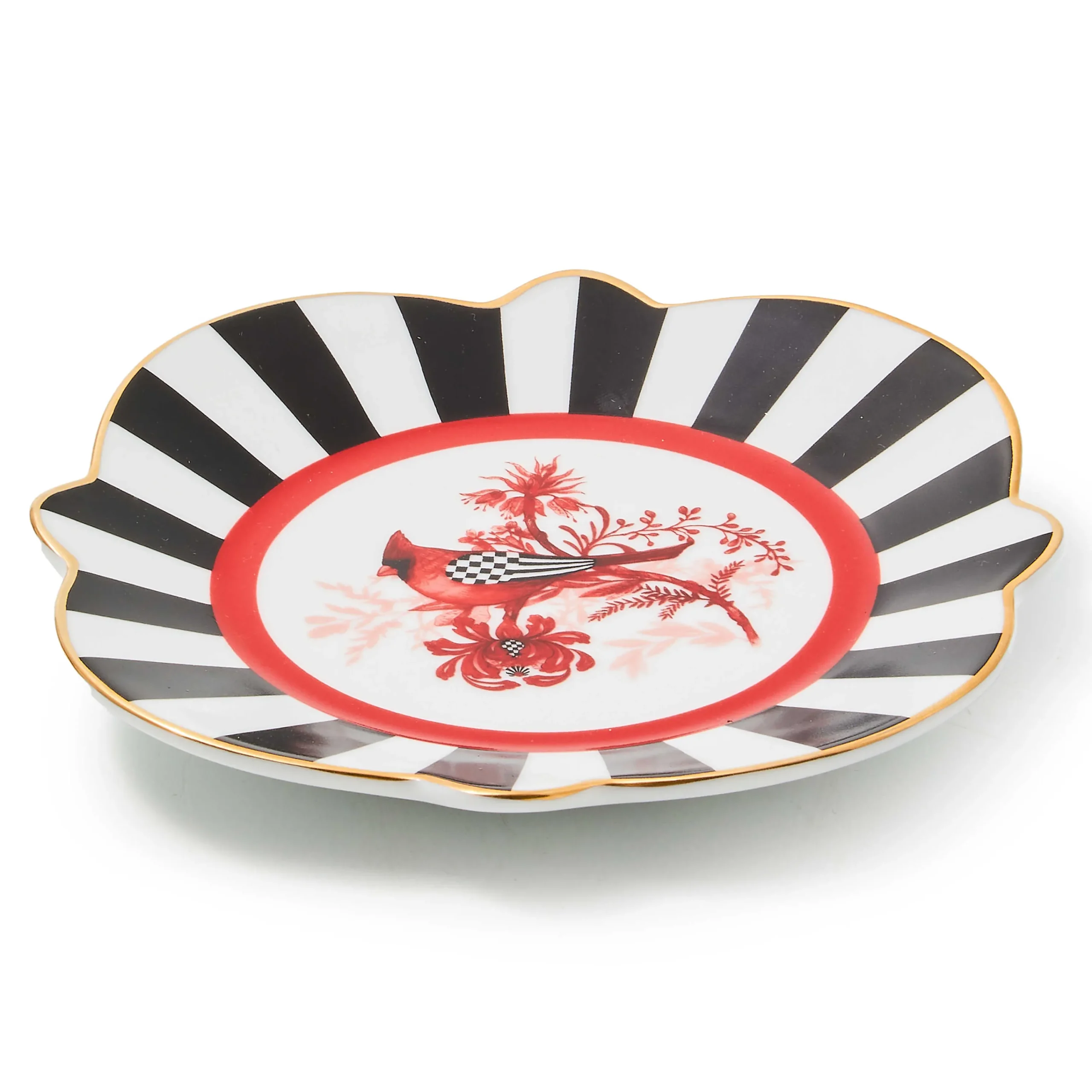 MacKenzie-Childs Cardinal Toile Bread Butter Plate| Holiday|Dinnerware & Flatware