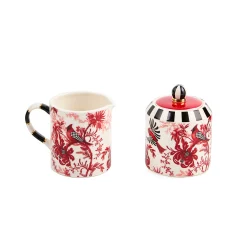 MacKenzie-Childs Cardinal Toile Creamer Sugar Set| Kitchen & Dining Sets|Serveware