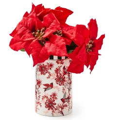 MacKenzie-Childs Cardinal Toile Short Vase| Room Accents