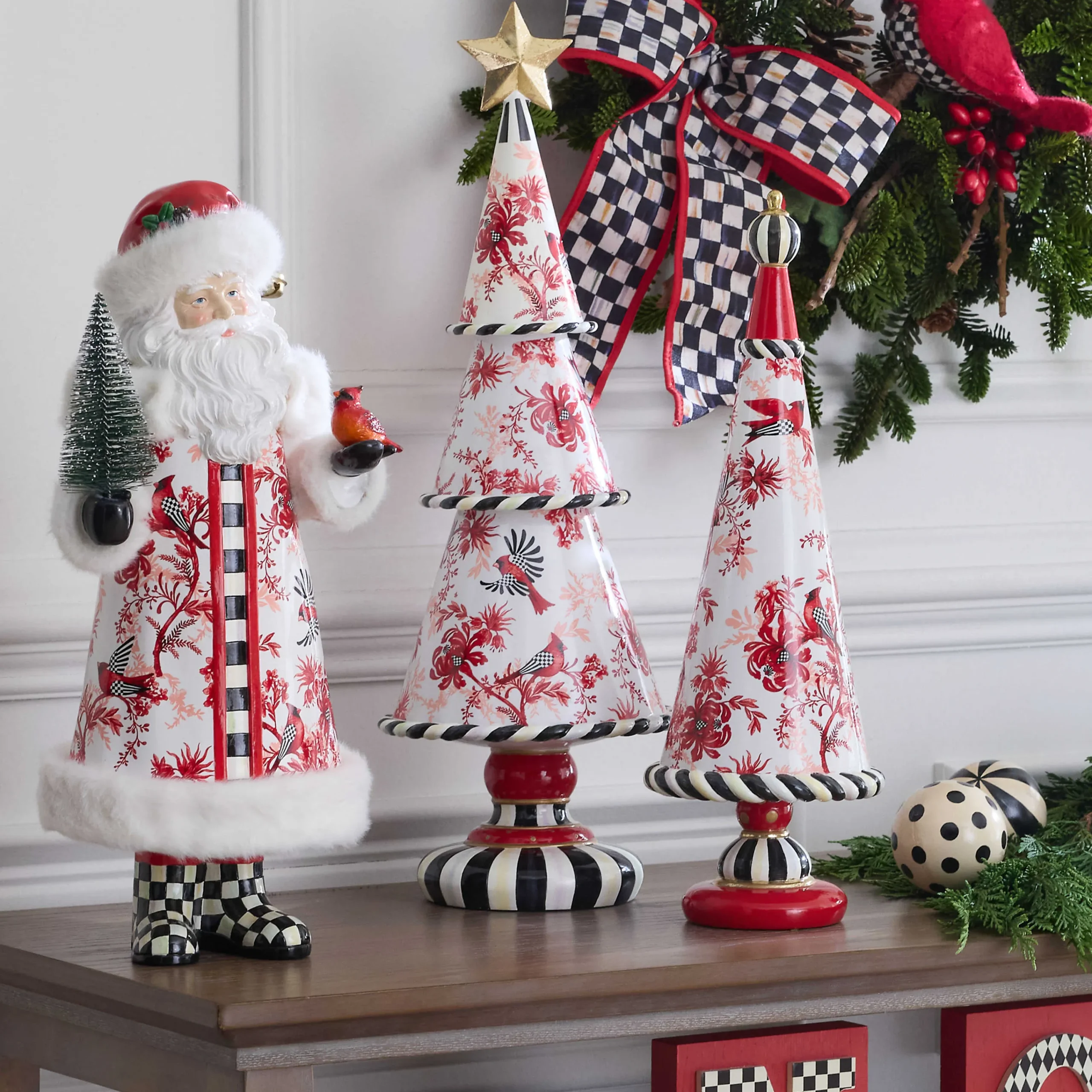 MacKenzie-Childs Cardinal Toile Tree| Room Accents