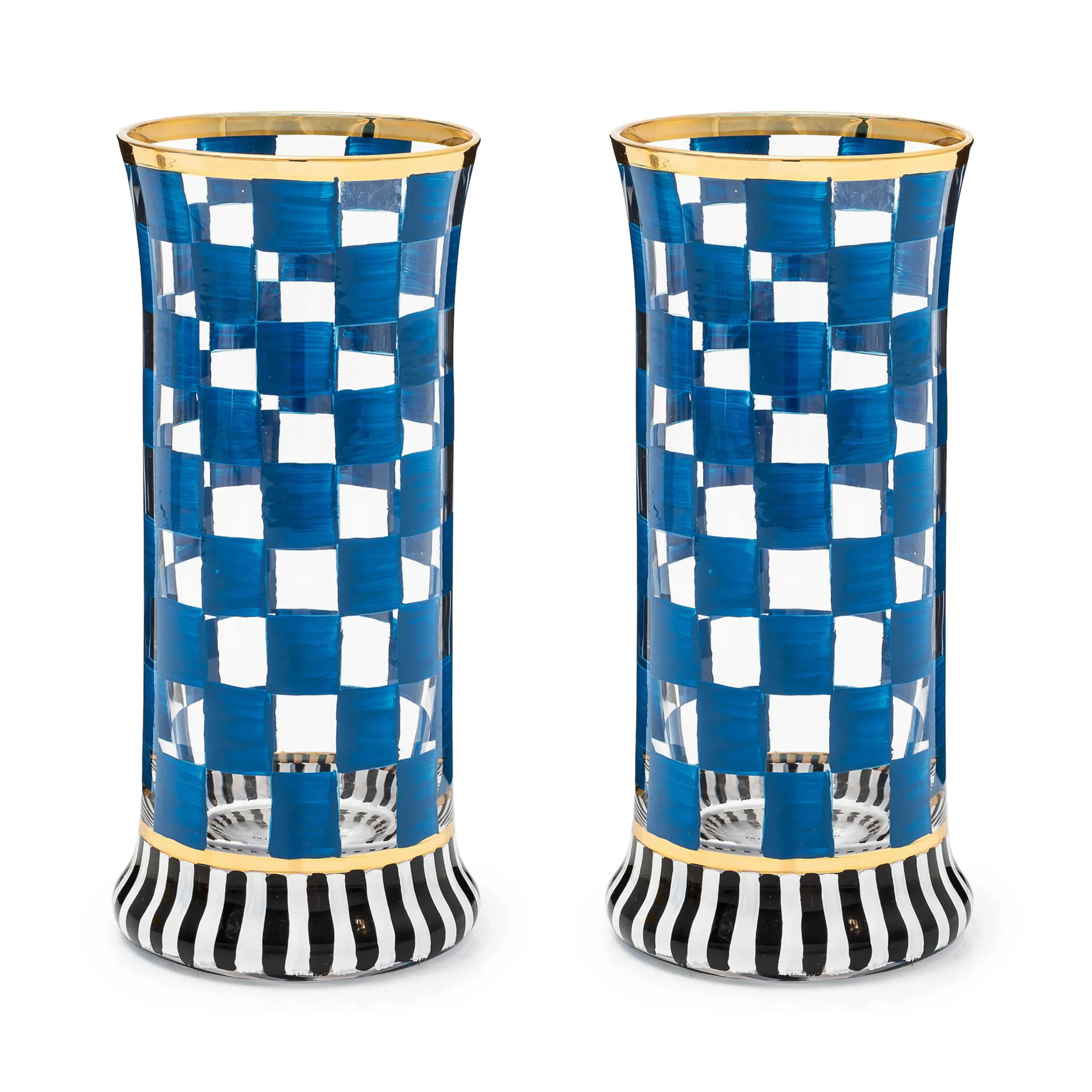 MacKenzie-Childs Carnival Royal Highball Glass, Set of 2| Holiday|Drinkware