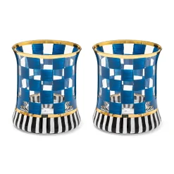 MacKenzie-Childs Carnival Royal Tumbler Glass, Set of 2| Drinkware|Bar Entertaining