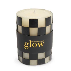 MacKenzie-Childs Check 4 Black Pillar Candle| The Halloween Shop|Candles & Fragrances